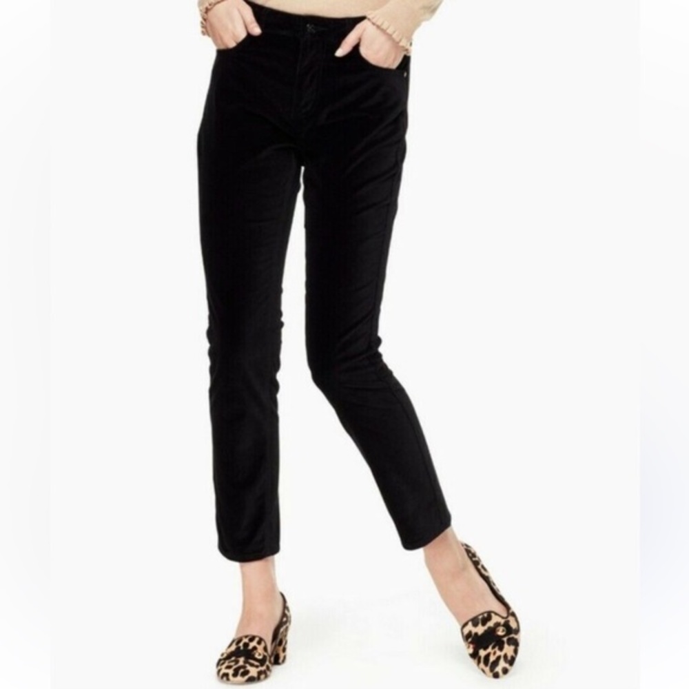 KATE SPADE WOMEN’S BROOME STREET STRETCH BLACK VELVETEEN PANT SZ 29